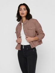 ONLY Kurtka sztruksowa w kolorze szaroróżowym rozmiar: L. Różowe kurtki ONLY, l, bez wzorów, z bawełny, bez kaptura. Za 156.61 zł.