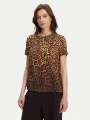 Marciano Guess Bluzka 5YGH29 7320A Brązowy Regular Fit. Brązowe bluzki Marciano Guess, z aplikacjami, z jedwabiu, bez kołnierzyka, bez ramiączek. Za 619.99 zł.