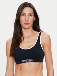 Tommy Hilfiger Biustonosz top UW0UW05217 Granatowy. Niebieskie biustonosze Tommy Hilfiger, m, bez wzorów, z bawełny, bez kołnierzyka, bez ramiączek. Za 99.99 zł.