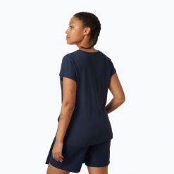 Koszulka damska Helly Hansen Crewline Top. Niebieskie topy sportowe Helly Hansen, bez wzorów. Za 223.50 zł.