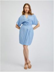 Orsay Sukienka w kolorze błękitnym rozmiar: 38. Niebieskie sukienki Orsay, bez wzorów, bez kołnierzyka, bez ramiączek, midi. Za 78.99 zł.