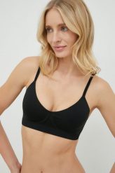 Calvin Klein Underwear biustonosz kolor czarny gładki. Czarne biustonosze Calvin Klein Underwear, bez wzorów, z dzianiny. W wyprzedaży za 179.99 zł.