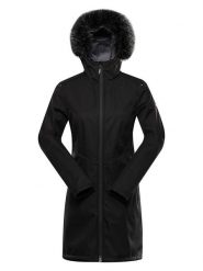 Alpine Pro Płaszcz softshellowy w kolorze czarnym rozmiar: S. Czarne płaszcze Alpine Pro, m, bez wzorów, sportowe, bez kaptura. Za 230.04 zł.