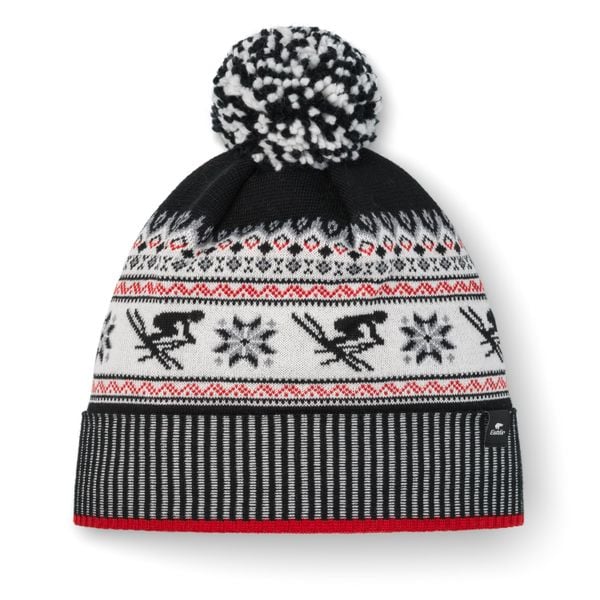 Czapka Eisbar Retroski Pompon MÜ. Czerwone czapki zimowe Eisbär, bez wzorów, z dzianiny, eleganckie. Za 249.90 zł.