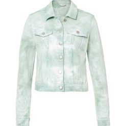 Kurtka dżinsowa batikowa. Białe kurtki bonprix, bez wzorów, bez kaptura. Za 124.99 zł.