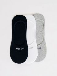 Stopki bawełniane unisex trójpak Invisse 000. Białe skarpetki BIG STAR, bez wzorów, z bawełny. W wyprzedaży za 39.99 zł.