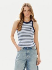 Wrangler Top Ringer 112362567 Różowy Slim Fit. Czerwone topy Wrangler, xl, bez wzorów, z bawełny, bez kołnierzyka, bez ramiączek. Za 109.99 zł.
