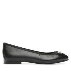 Baleriny Tamaris. Czarne baleriny Tamaris, bez wzorów, bez obcasa, bez zapięcia. Za 219.99 zł.