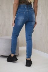 Spodnie jeansowe ze ściągaczem xxxxl. Jeansy KESI, l, bez wzorów, z bawełny, sportowe. Za 142.18 zł.