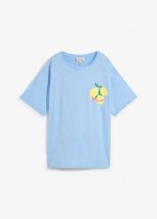 T-shirt oversize z czystej bawełny organicznej. Białe t-shirty bonprix, bez wzorów, z bawełny, bez kołnierzyka, bez ramiączek. Za 59.99 zł.