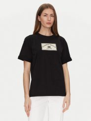 Elisabetta Franchi T-Shirt MA-035-51E2-V170 Czarny Regular Fit. Czarne t-shirty Elisabetta Franchi, bez wzorów, z bawełny, bez kołnierzyka, bez ramiączek. Za 699.99 zł.