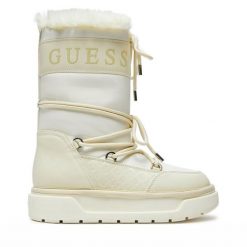 Śniegowce Guess. Brązowe śniegowce Guess, z aplikacjami, bez zapięcia. Za 879.99 zł.
