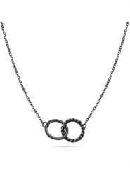 Tamaris Naszyjnik z elementem ozdobnym - dł. 45 cm rozmiar: onesize. Czarne naszyjniki Tamaris, z materiału, ze stali. Za 108.99 zł.