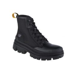 Trapery unisex, Caterpillar Hardwear Hi Boot. Czarne traperki Caterpillar, bez wzorów, sportowe, bez obcasa, bez zapięcia. Za 529.99 zł.