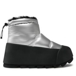 Botki United Nude. Szare botki United Nude, bez wzorów, z polaru, bez obcasa, na koturnie, bez zapięcia. Za 799.99 zł.