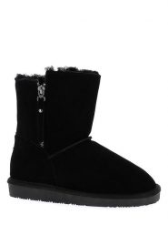 NICEBAY Skórzane botki zimowe "Arctic" w kolorze czarnym rozmiar: 37. Czarne botki NICEBAY, bez wzorów, z materiału, bez obcasa, bez zapięcia. Za 219.60 zł.