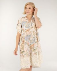 LUŹNA SUKIENKA W PAISLEY. Sukienki Unisono, l, bez wzorów, z wiskozy, bez kołnierzyka, bez ramiączek, mini. Za 189.00 zł.