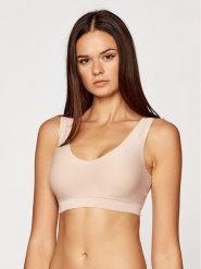 Chantelle Biustonosz top Soft Stretch C16A10 Beżowy. Brązowe biustonosze Chantelle, bez wzorów, z syntetyku. Za 119.99 zł.
