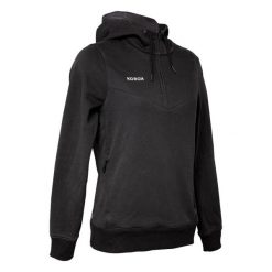Bluza do hokeja na trawie damska Korok FH500. Czarne bluzy KOROK, m, bez wzorów, z bawełny, bez kaptura. Za 99.99 zł.