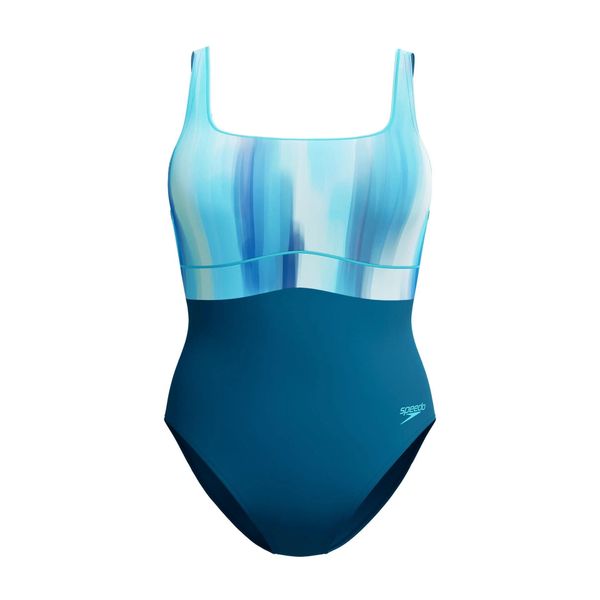 Damski kostium kąpielowy 1-częściowy Speedo Eco New Contour Eclipse Pr. Zielone stroje jednoczęściowe Speedo, bez wzorów, sportowe. Za 227.49 zł.