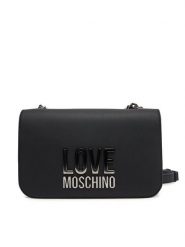 LOVE MOSCHINO Torebka JC4254PP0MKD000B Czarny. Czarne kopertówki Love Moschino, bez wzorów, ze skóry, wizytowe, bez dodatków. Za 509.99 zł.