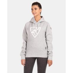 Damska bawełniana bluza Kilpi FJELA-W. Szare bluzy Kilpi, s, bez wzorów, z bawełny, bez kaptura. Za 207.23 zł.