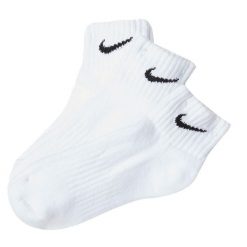 Bawełniane Skarpetki Unisex Dla Dorosłych Value Quarter (zestaw 3 Sztuk). Białe skarpetki Nike, bez wzorów, z bawełny. Za 86.99 zł.