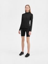 4F Bluza rowerowa rozpinana bez kaptura damska M. Czarne bluzy 4f, m, bez wzorów, z dzianiny, bez kaptura, rowerowe. Za 269.99 zł.