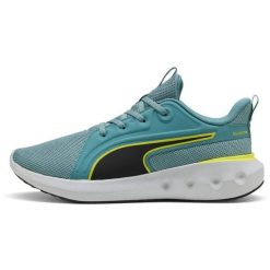 Buty sportowe Puma Softride Carson. Niebieskie buty treningowe Puma, bez wzorów, z materiału, bez zapięcia. Za 390.00 zł.