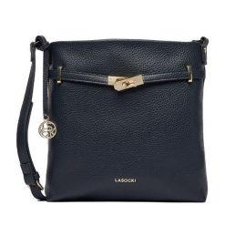 Torebka Lasocki. Niebieskie listonoszki Lasocki, bez wzorów, bez dodatków. Za 169.99 zł.