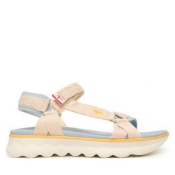 Sandały Tamaris. Brązowe sandały Tamaris, bez wzorów, bez obcasa, na płaskiej podeszwie, bez zapięcia. Za 299.99 zł.