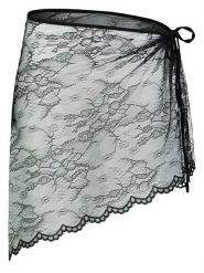 Sublevel Spódnica w kolorze czarnym rozmiar: M/L. Czarne spódnice Sublevel, l, bez wzorów, z koronki, mini, asymetryczne. Za 60.99 zł.