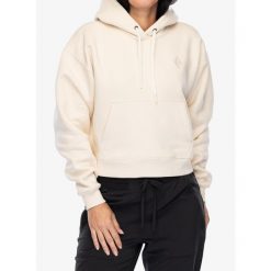 Bluza z kapturem damska Black Diamond Crop Pullover Hoody. Czerwone bluzy Black Diamond, xs, bez wzorów, sportowe, bez ramiączek, z kapturem. Za 298.99 zł.
