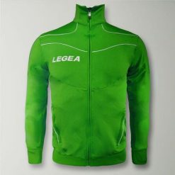 Kurtka Texas Junior do Trening z Kapturem Zielono-Biała. Białe kurtki do biegania LEGEA, xs, bez wzorów, z materiału, z kapturem, do biegania. Za 64.00 zł.