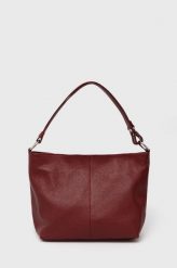 Answear Lab torebka skórzana kolor bordowy. Czerwone shopper bag Answear Lab, bez wzorów, bez dodatków. Za 299.99 zł.