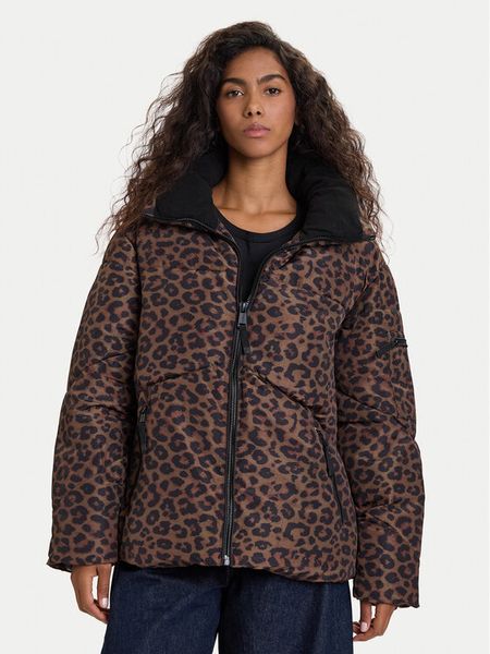 Guess Kurtka zimowa W5BL47 W3702 Brązowy Regular Fit. Brązowe kurtki Guess, na zimę, xl, z aplikacjami, z syntetyku, bez kaptura. Za 799.99 zł.