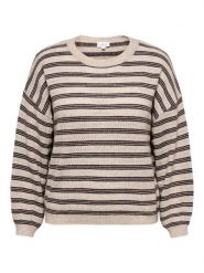 ONLY Carmakoma Sweter w kolorze beżowym rozmiar: XS-40/42. Brązowe swetry Only Carmakoma, xs, bez wzorów, bez ramiączek. Za 115.95 zł.