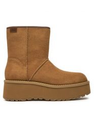 Ugg Botki W Cityfunc Mid 1158196 Brązowy. Brązowe botki UGG, bez wzorów, ze skóry, bez obcasa, na koturnie, bez zapięcia. Za 919.99 zł.