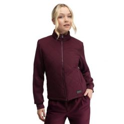 Damska dwustronna pikowana kurtka golfowa Siroko Approach-W Valsain. Czerwone kurtki SIROKO, bez wzorów, sportowe, bez kaptura. Za 467.00 zł.
