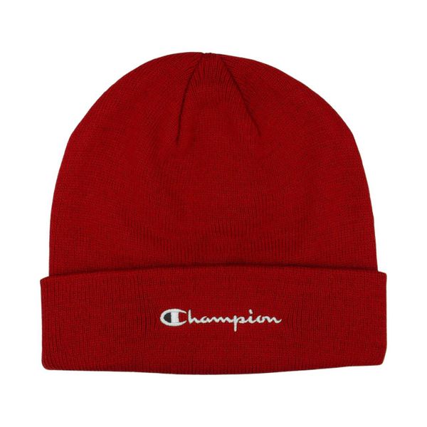 Czapka Champion Beanie Cap 806064. Czerwone czapki zimowe Champion, bez wzorów, z dzianiny. Za 59.00 zł.