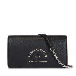 Torebka KARL LAGERFELD. Czarne listonoszki KARL LAGERFELD, bez wzorów, bez dodatków. Za 379.99 zł.