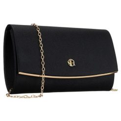 Czarna kopertówka damska wykonana ze skóry ekologicznej, zapinana klipsem magnetycznym Rovicky R-XS028-1. Czarne kopertówki ROVICKY, bez wzorów, ze skóry ekologicznej, eleganckie, bez dodatków. Za 54.99 zł.