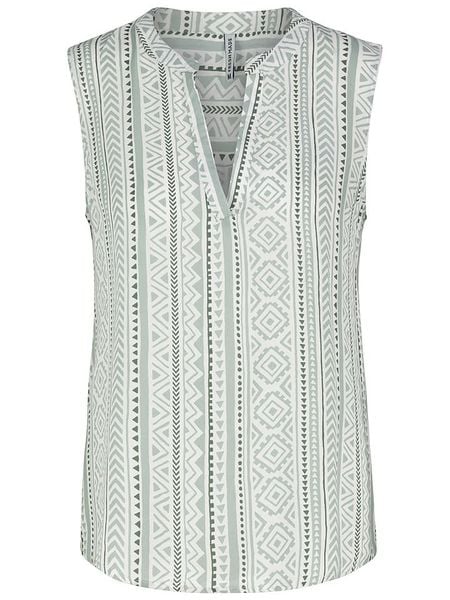 Fresh Made Bluzka w kolorze miętowo-białym rozmiar: S. Białe bluzki Fresh Made, s, bez wzorów, z wiskozy, klasyczne, bez kołnierzyka, bez ramiączek. Za 52.42 zł.