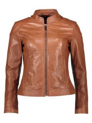 Bugatti Skórzana kurtka w kolorze jasnobrązowym rozmiar: 36. Brązowe kurtki Bugatti, bez wzorów, ze skóry, bez kaptura. Za 629.43 zł.