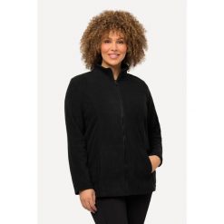 Damskie Bluza polarowa system modułowy do wpinania z recyklingu. Czarne bluzy bez kaptura Ulla Popken, plus size, bez wzorów, z materiału, bez kaptura. Za 199.99 zł.