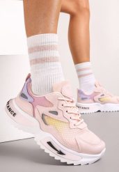 Różowe Sneakersy z Ozdobnymi Wstawkami na Grubej Podeszwie Josy. Czerwone buty sportowe lifestyle Renee, na jesień, bez wzorów, ze skóry ekologicznej, sportowe, przed kostkę, bez zapięcia. W wyprzedaży za 71.99 zł.