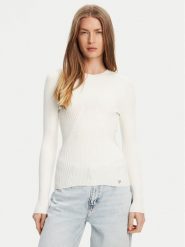 Guess Sweter W5YR08 Z0040 Biały Regular Fit. Białe swetry Guess, m, z aplikacjami, z syntetyku, bez ramiączek. Za 399.99 zł.
