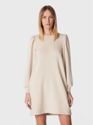 Moss Copenhagen Sukienka dzianinowa Nelina 17198 Beżowy Regular Fit. Brązowe sukienki Moss Copenhagen, l, bez wzorów, z dzianiny, bez kołnierzyka, bez ramiączek. Za 319.99 zł.