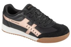Buty sportowe Sneakersy damskie, Skechers Zinger - Metallic Roads. Czarne buty treningowe Skechers, bez wzorów, z materiału, przed kostkę, bez zapięcia, trekkingowe. Za 299.99 zł.