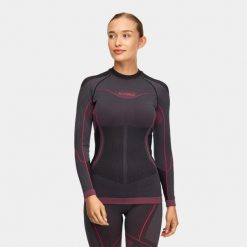 Bluza termoaktywna damska Alpinus Mora. Czerwone bielizna termoaktywna damska Alpinus, na zimę, xl, bez wzorów, sportowe, bez ramiączek, bez kaptura. Za 119.00 zł.